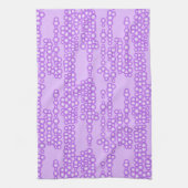 泡、ラベンダーの陰の流れ キッチンタオル (縦)