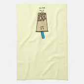 泡Bobaの真珠のミルクの茶タピオカの球 キッチンタオル (縦)