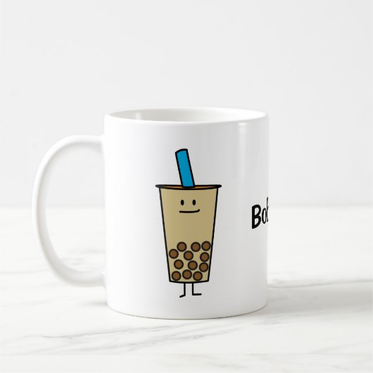 泡Bobaの真珠のミルクの茶タピオカの球 コーヒーマグカップ (左)