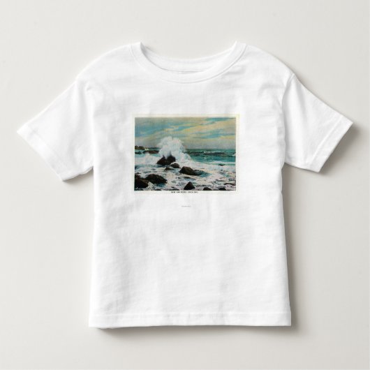 波および石のCasco湾の眺め トドラーTシャツ (正面)