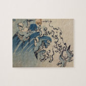 波および鳥、c.1825 (色のwoodblockのプリント) ジグソーパズル (横)