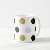 💫波お洒落：円形ポルカパターンマグ コーヒーマグカップ (正面右)