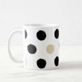 💫波お洒落：円形ポルカパターンマグ コーヒーマグカップ (左)