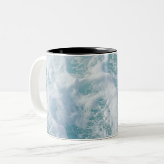 波かわいらし泡 ツートーンマグカップ (正面左)