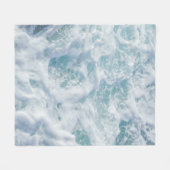 波かわいらし泡 フリースブランケット (正面(横))