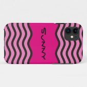 波かわいらし白黒の移動。+アイディア Case-Mate iPhoneケース (裏面(横))