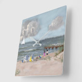 波があなたの足を打つようにしなさい1...正方形の壁時計 スクエア壁時計 (傾斜)