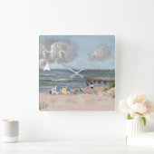 波があなたの足を打つようにしなさい1...正方形の壁時計 スクエア壁時計 (ホーム)