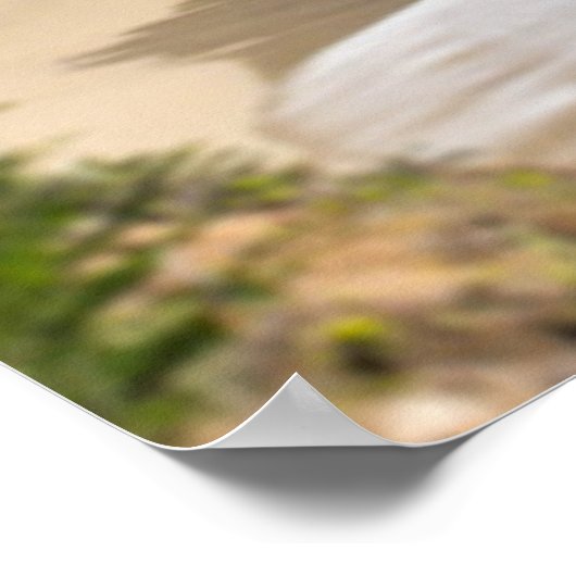 波がビーチ ポスター (角)