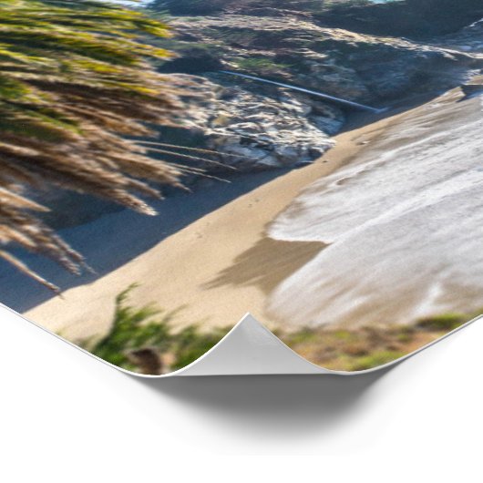 波がビーチ ポスター (角)