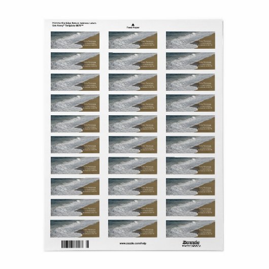 波がビーチ ラベル (フルシート)