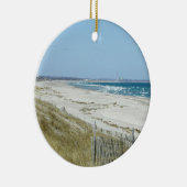 波が付いている砂浜 セラミックオーナメント (右)