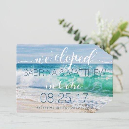 波が吹き荒れる熱帯風が駆け落ち結婚した 案内状 (スタンド正面)