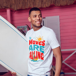 波が呼び出している私はサーフのグルービーヴィンテージ Tシャツ