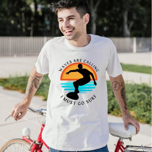 波が呼び出している私はサーフヴィンテージグラフィックに行かなければならない Tシャツ