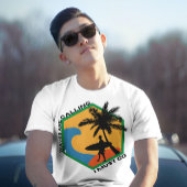 波が呼び出している私は行かなければならないビーチ抽象芸術グラフィック Tシャツ