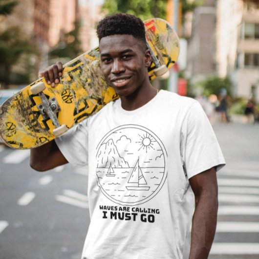 波が呼んでいる私は夏のグラフィックに行く必要があミニマルる Tシャツ