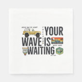 波が待っている スタンダードランチョンナプキン (正面)