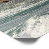 波が桟橋に衝突 ポスター (角)