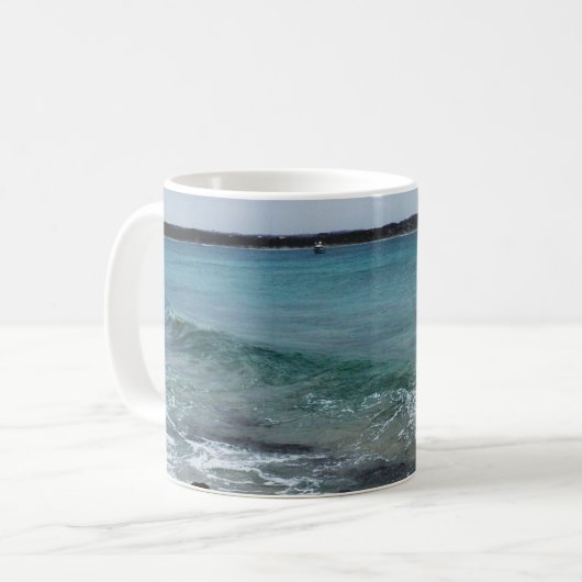 波が海に コーヒーマグカップ (正面左)