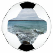 波が海に サッカーボール (正面)