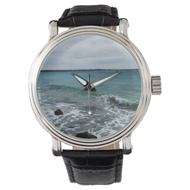 波が海に 腕時計 (正面)