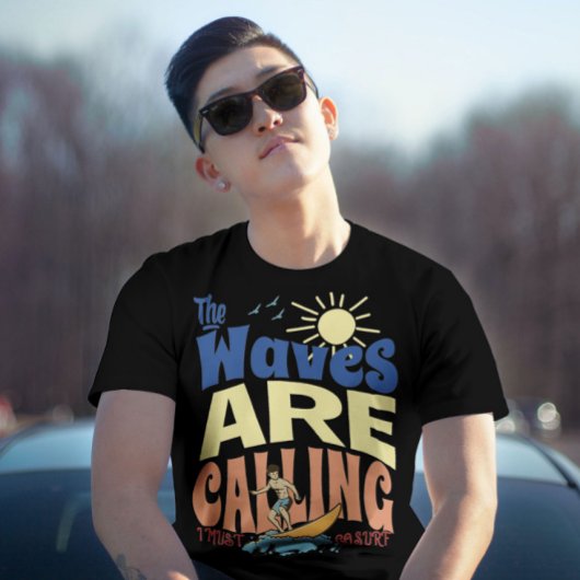 波が私は70sのサーフに行かなければならない呼び出しているヴィンテージ tシャツ