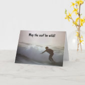 波が荒れても、あなたの誕生日でも カード (黄色い花)