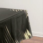 波で繰り返される交差カーキ線 テーブルクロス (インサイチュ)