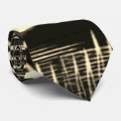 波で繰り返される交差カーキ線 ネクタイ (ロール)