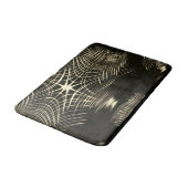 波で繰り返される交差カーキ線 バスマット (アングル)