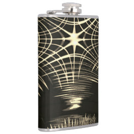 波で繰り返される交差カーキ線 フラスク