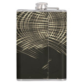 波で繰り返される交差カーキ線 フラスク (裏面)