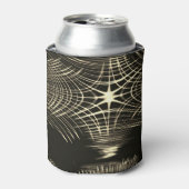 波で繰り返される交差カーキ線 缶クーラー (缶正面)