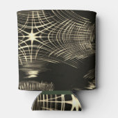 波で繰り返される交差カーキ線 缶クーラー (裏面)