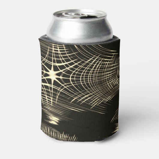 波で繰り返される交差カーキ線 缶クーラー (缶裏面)