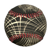 波で繰り返される交差カーキ線 野球ボール (裏面)