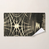 波で繰り返され、交差するカーキ線 バスタオルセット (ハンドタオル)