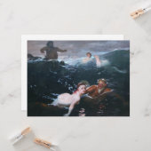 波で遊ぶニンフとサティロス カード (正面/裏面インサイチュ)