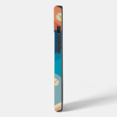 波とカラフルデイジーパターンモノグラム Case-Mate iPhoneケース (裏面 / 左)
