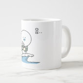 波とコーヒーとアザラシ ジャンボコーヒーマグカップ (正面右)