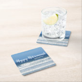 波とサーフの定年プレゼント スクエアペーパーコースター (インサイチュ)