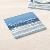 波とサーフの定年プレゼント スクエアペーパーコースター (アングル)