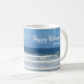 波とサーフィンの退職祝い コーヒーマグカップ (正面右)