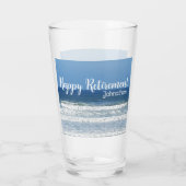 波とサーフィンの退職祝い タンブラーグラス (裏面)