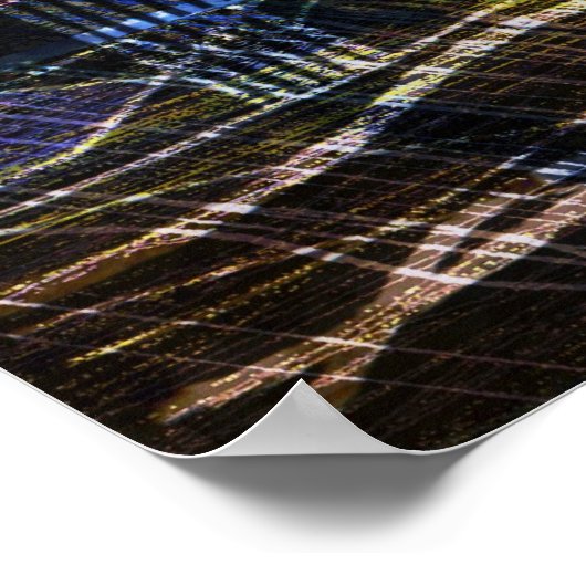 波とパーティクル ポスター (角)