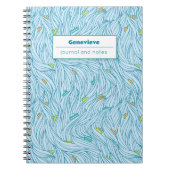 波とボートのノート ノートブック (正面)