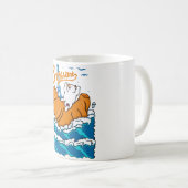 波と三日月と猫 コーヒーマグカップ (正面右)