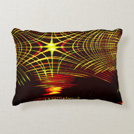 波と光の効果で繰り返される線 アクセントクッション