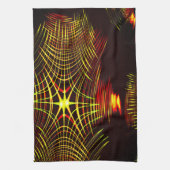 波と光の効果で繰り返される線 キッチンタオル (縦)